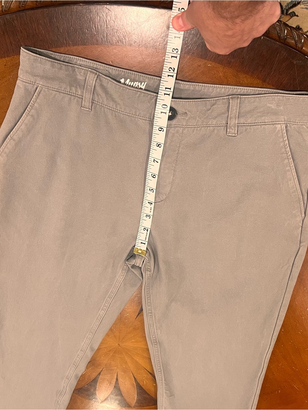 Mugsy Men’s Damens Classic 4-Way Stretch Chinos 34x32 Gray - Picture 13 of 16